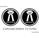 Advocate logo stylish design  sticker  for cars and bikes